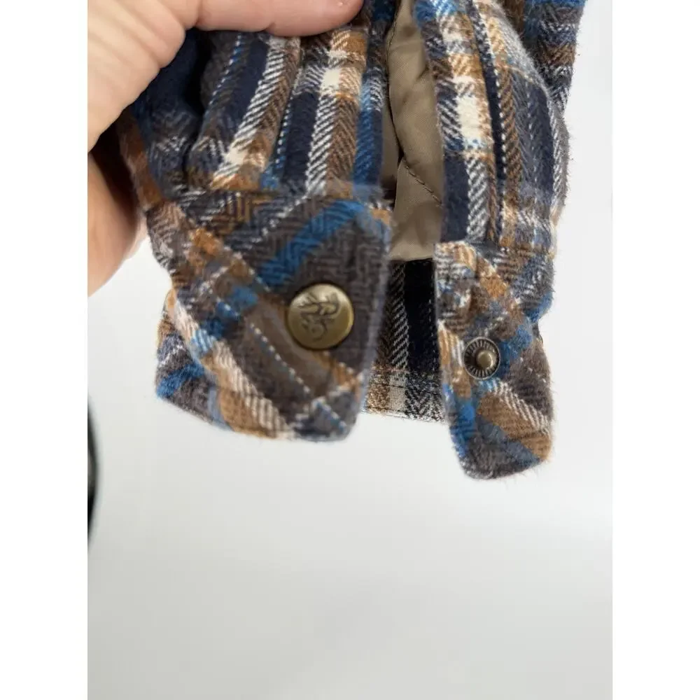 Legendary Whitetails Mens Sherpa Lined Hooded Flannel Shirt Jacket Plaid SMALL